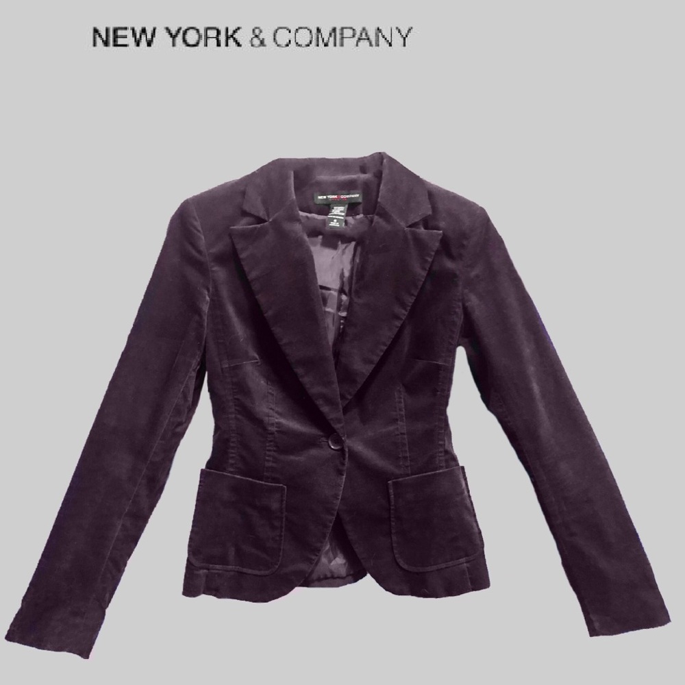 Deep Plum Velvet Modern Fit Blazer